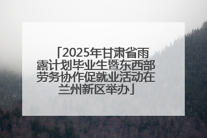 2025年甘肃省雨露计划毕业生暨东西部劳务协作促就业活动在兰州新区举办
